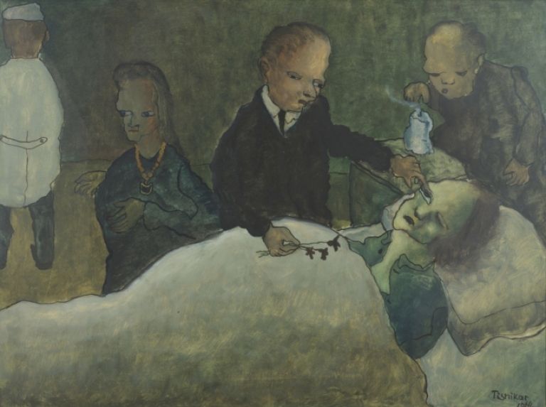 06_Jože Tisnikar, In potem je ugasnilo življenje, 1964, olje na papir, arhiv GBJ.jpg