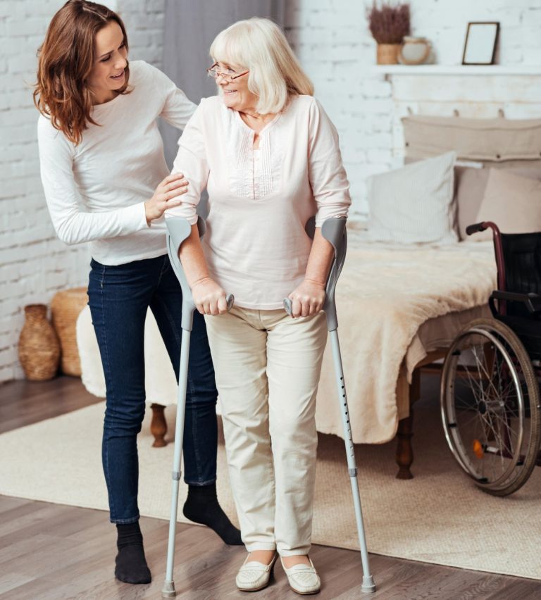 bergle, starejši, kolk, pokončna