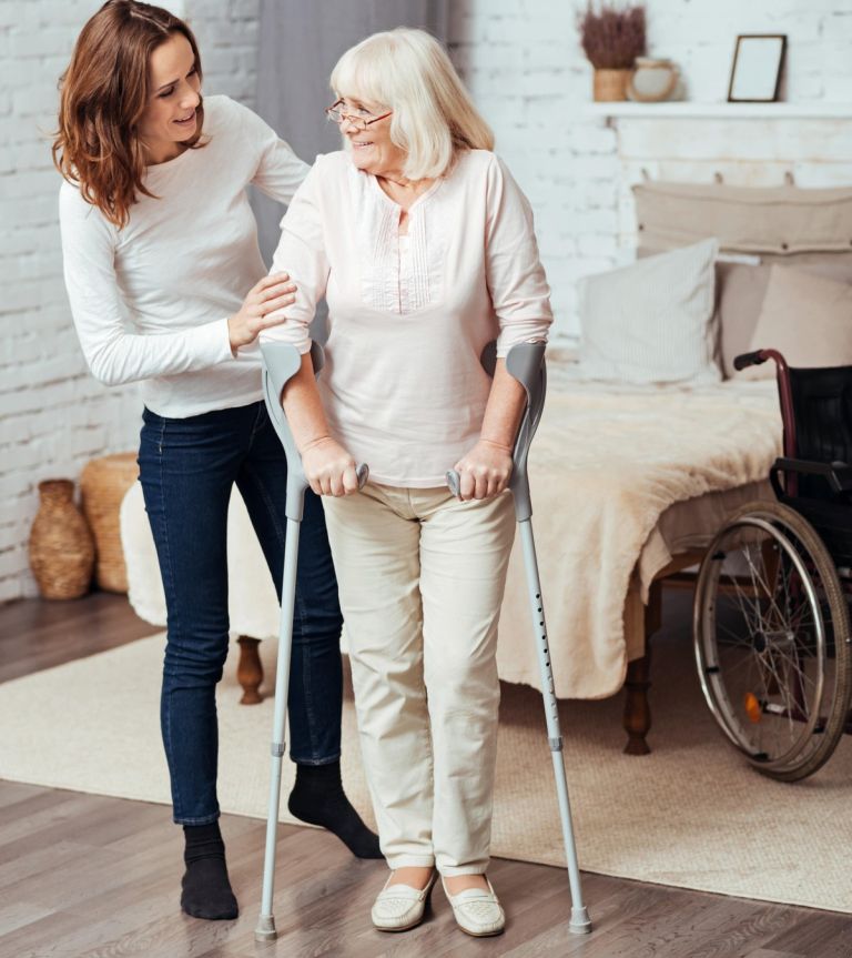 bergle, starejši, kolk, pokončna