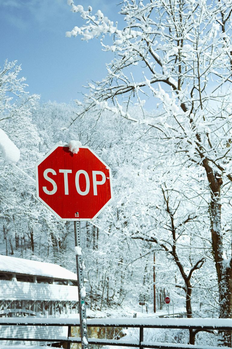 promet-znak, sneg, promet, cesta, zima