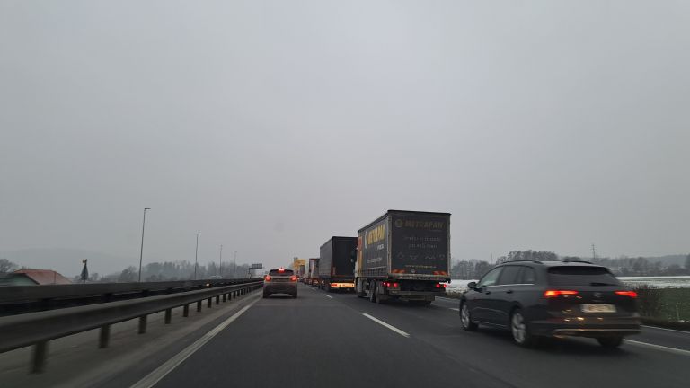 zastoj, avtocesta, gneca