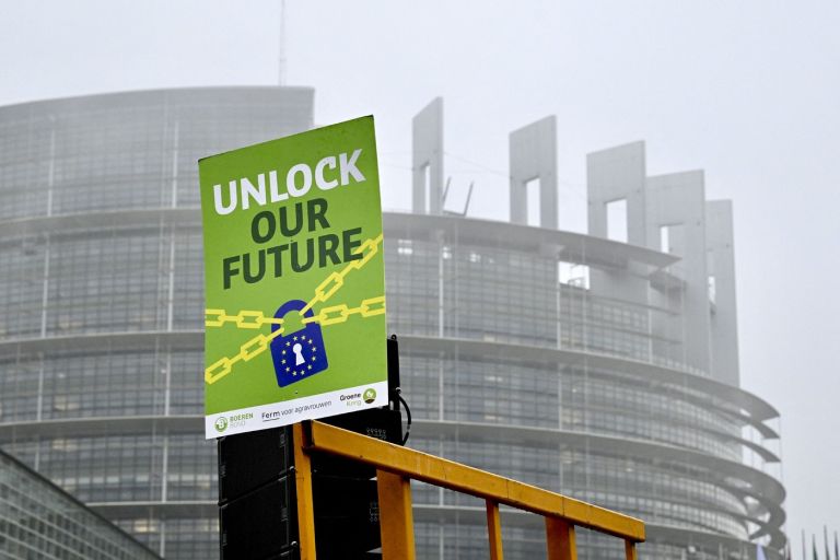 mercosur, kmetje, protest, strasbourg.jpg