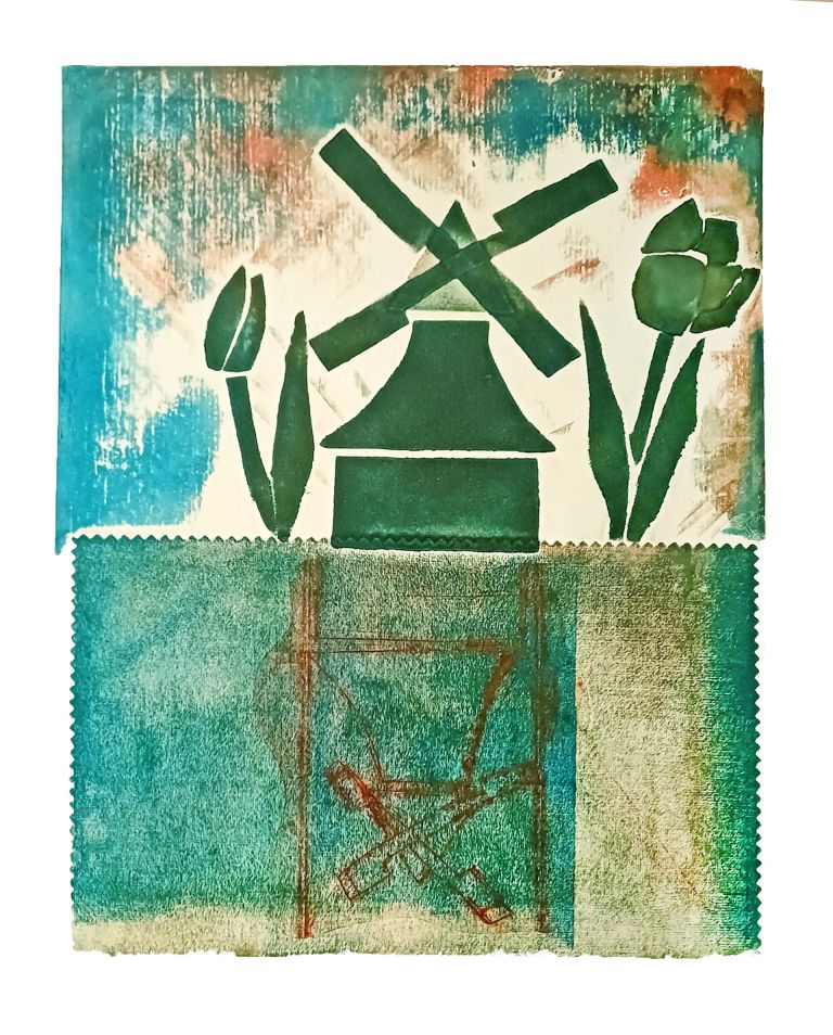 grafike, razstava, rumena-stena