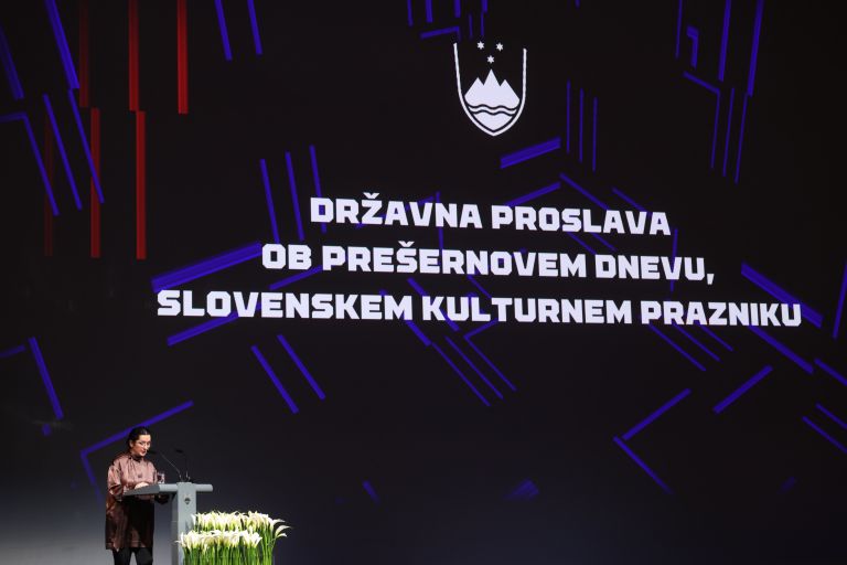 Državna proslava ob Prešernovem dnevu, slovenskem kulturnem prazniku, je potekala v znamenju kulture