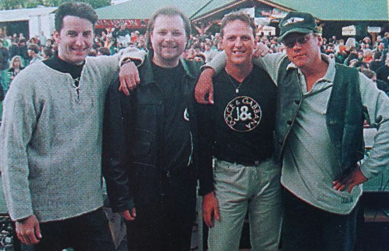 silvo, dean, jure, andy ribno pri bledu 1996.jpg