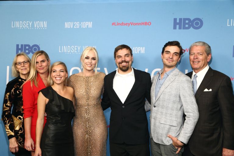 Lindy Lund, Karin Kildow, Laura Kildow, Lindsey Vonn, Paolo Bini, Reed Kildow, Alan Kildow.jpg