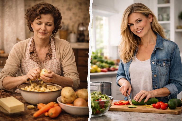 Ženska, videz, nekoč, danes