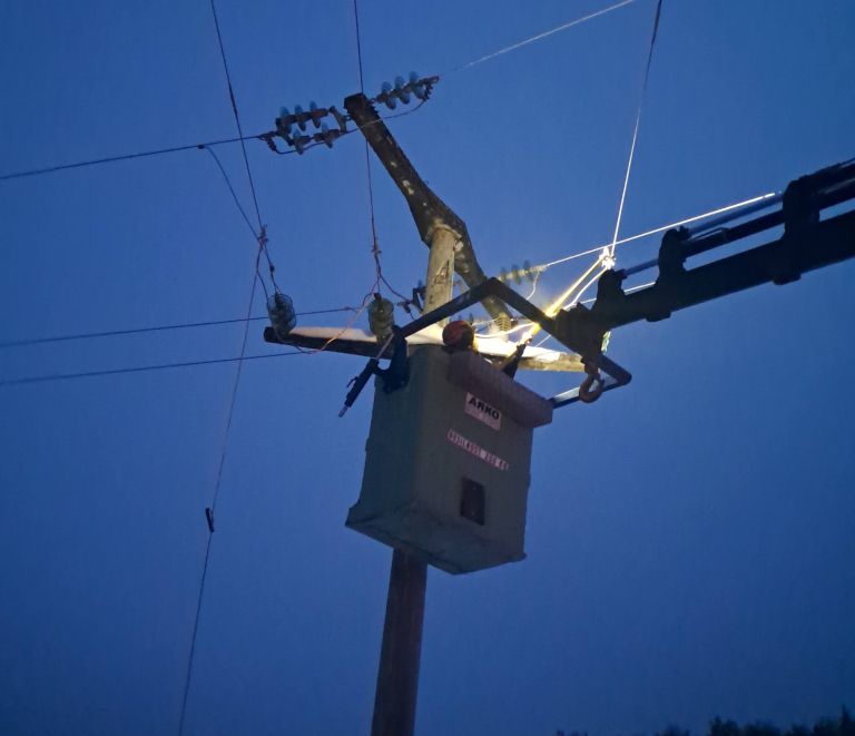 snegolom, goričko, februar-2025, elektro-maribor, elektrika