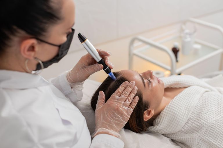 microneedling, lasišče