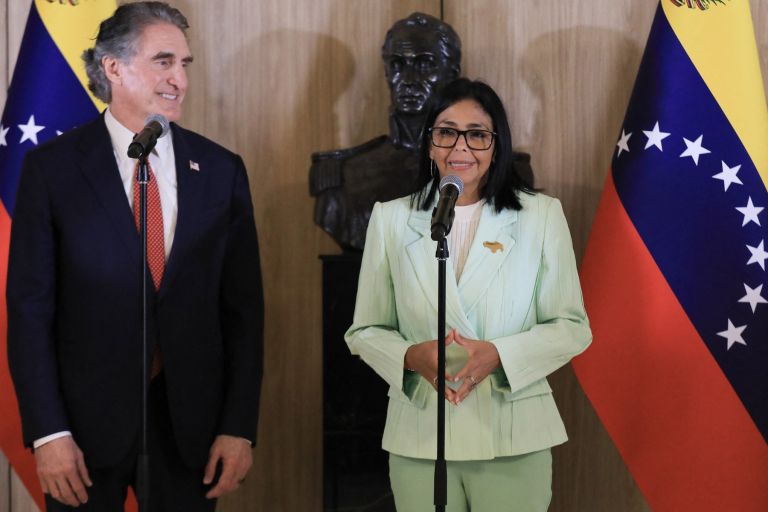 Doug Burgum Delcy Rodriguez