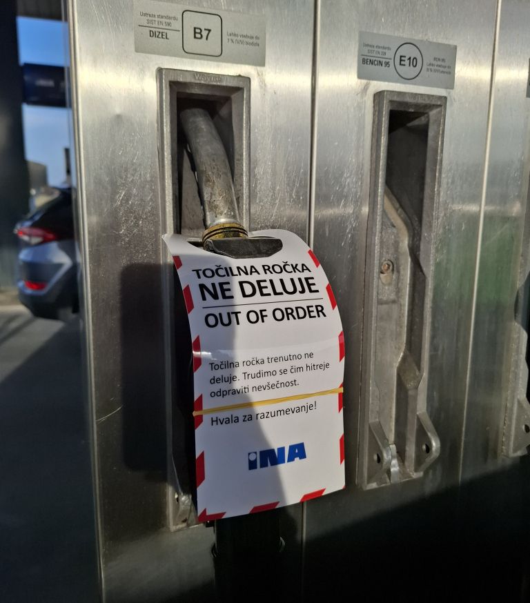 Bencinska črpalka, ina, dizel