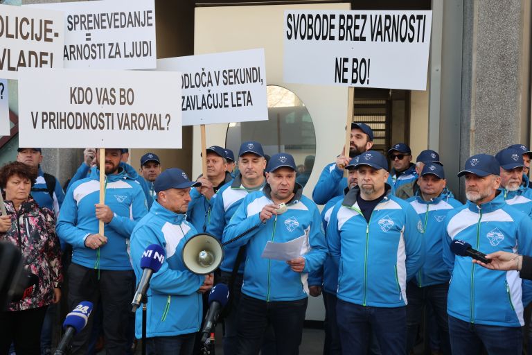 protest, stavka, policija, Marko Jakac