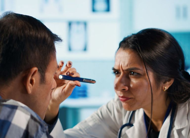 pregled, oči, Poškodbe možganskih živcev