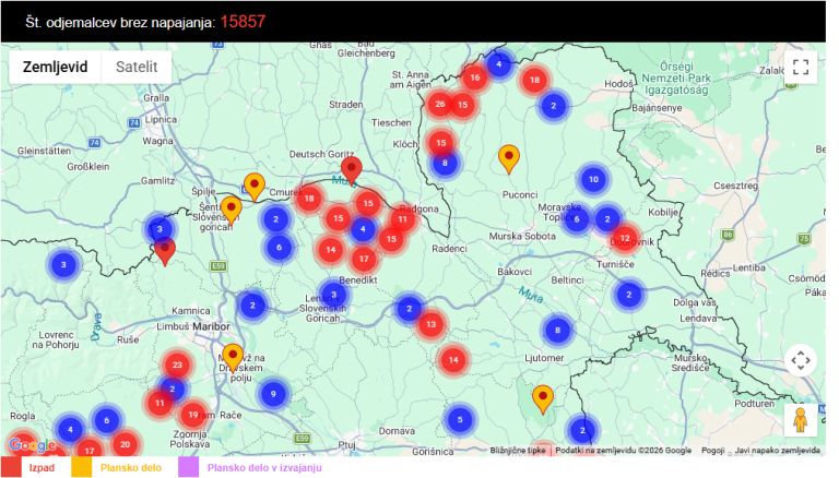 elektro, izpadi