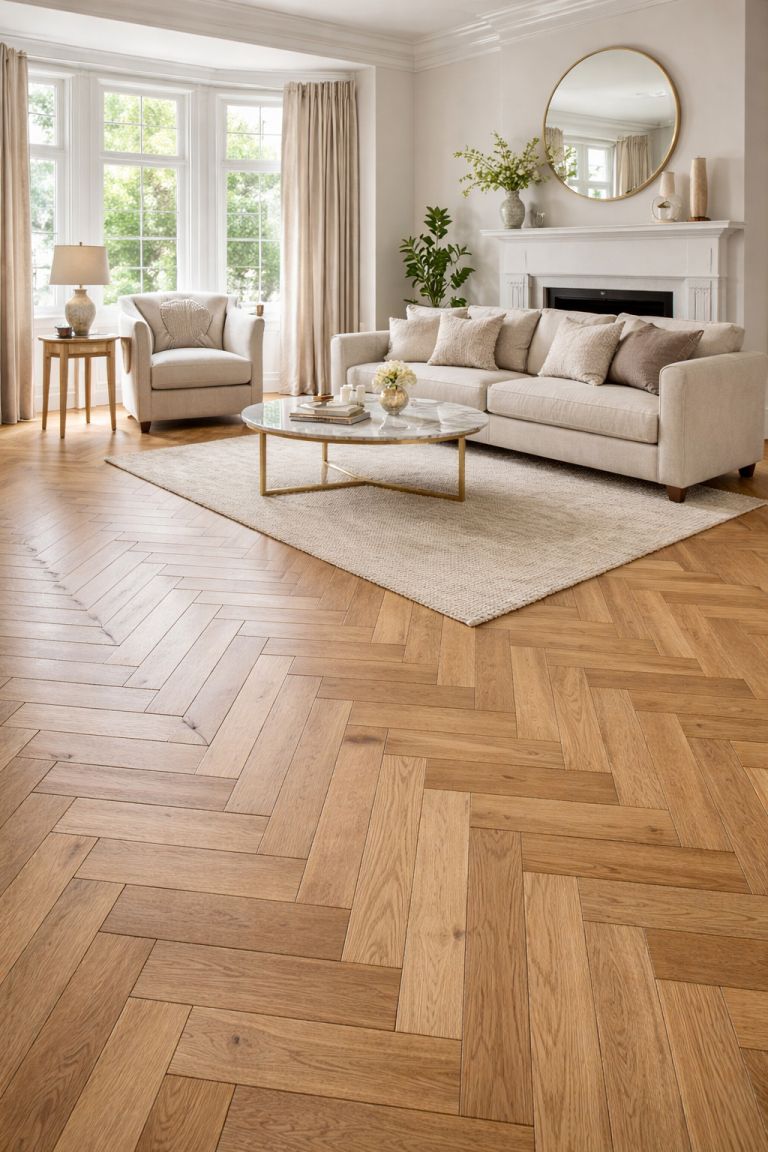 ribja-kost, parket, chevron