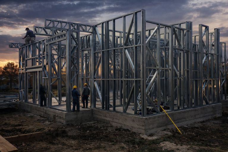 jeklena-konstrukcija, jeklena-hisa