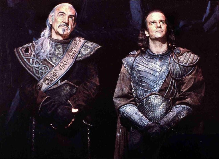 Legendarni Sean Connery in Christopher Lamber v Highlanderji 1986.