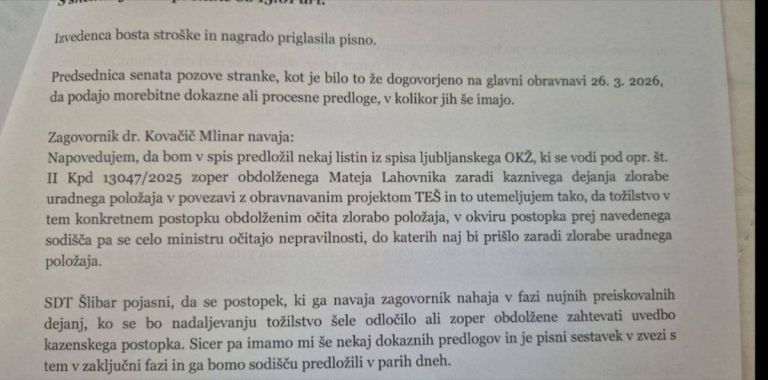 matej lahovnik, zapisnik