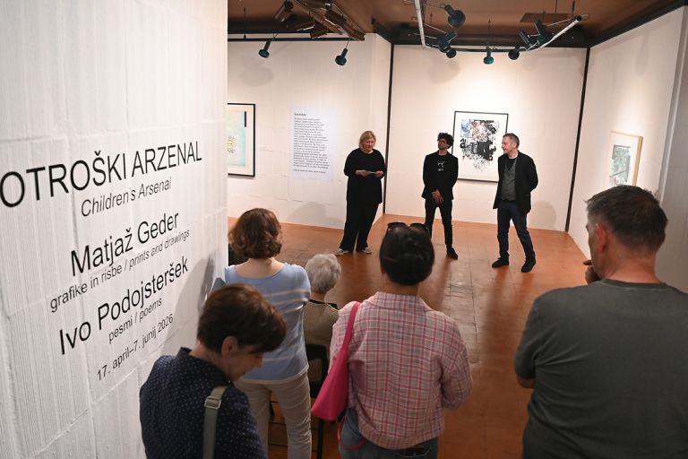 matjaž-geder, ivo-podojsteršek, razstava, pilonova-galerija, otroški-arzenal