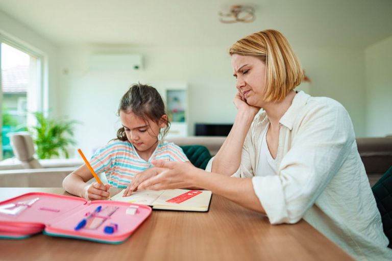 mama in hči učenje