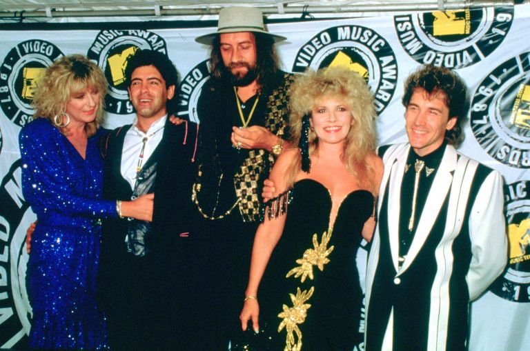 Fleetwood Mac na podelitvi MTV Video Music Awards leta 1987. Bili so eden najbolj uspešnih in najbolj razrvanih bendov v zgodovini rocka.