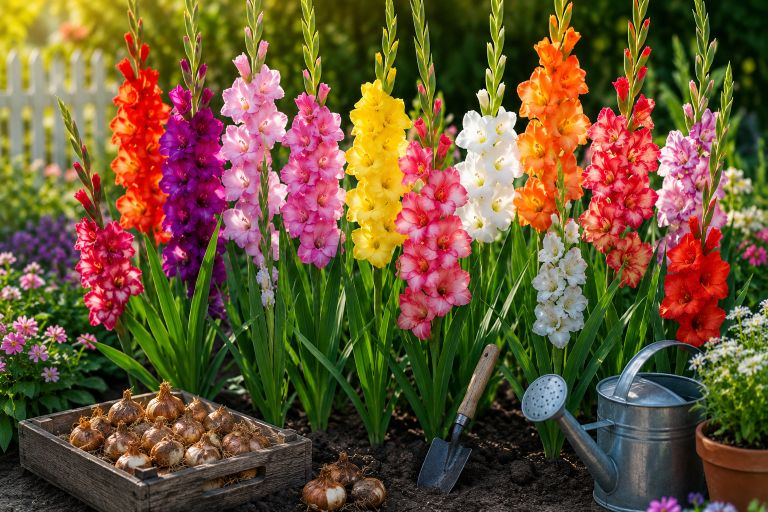 gladiole, balkonsko-cvetje