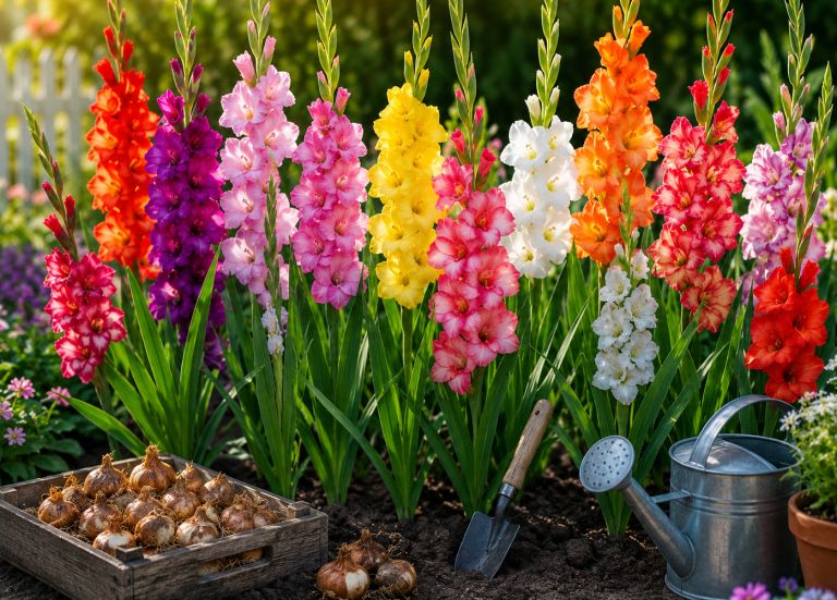 gladiole, balkonsko-cvetje