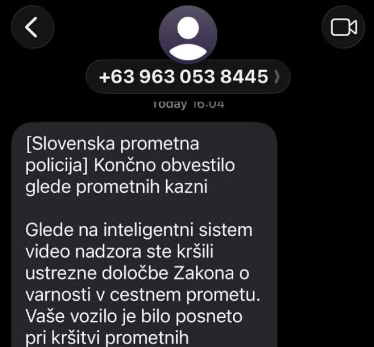 lažno sms sporočilo, prometni.jpg