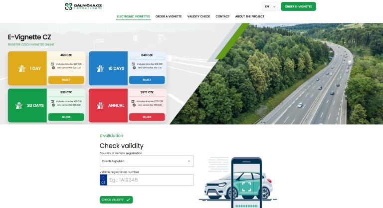vinjeta, portal, kontrola, evinjeta, internetna-stran, češka, neuradna