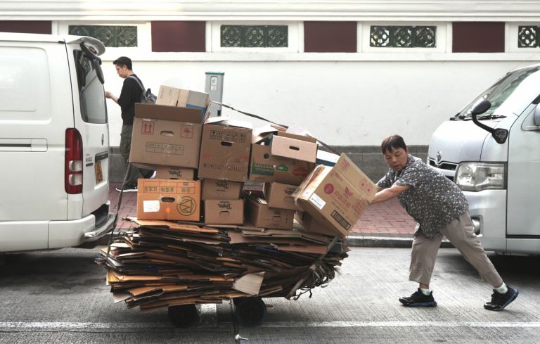 hongkong, karton, azija
