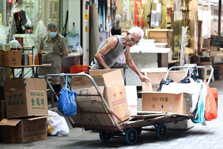 hongkong, karton, azija