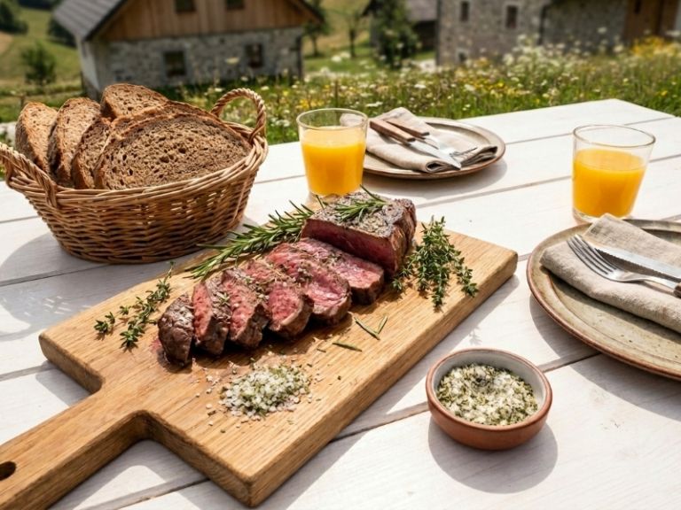 Brunch s steakom