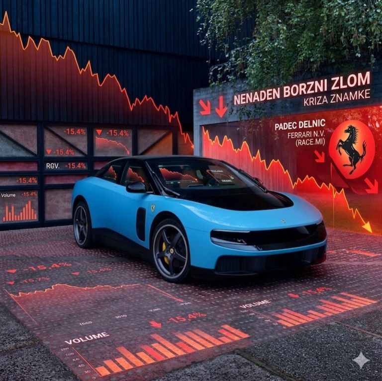 ferrari luce, padec borze