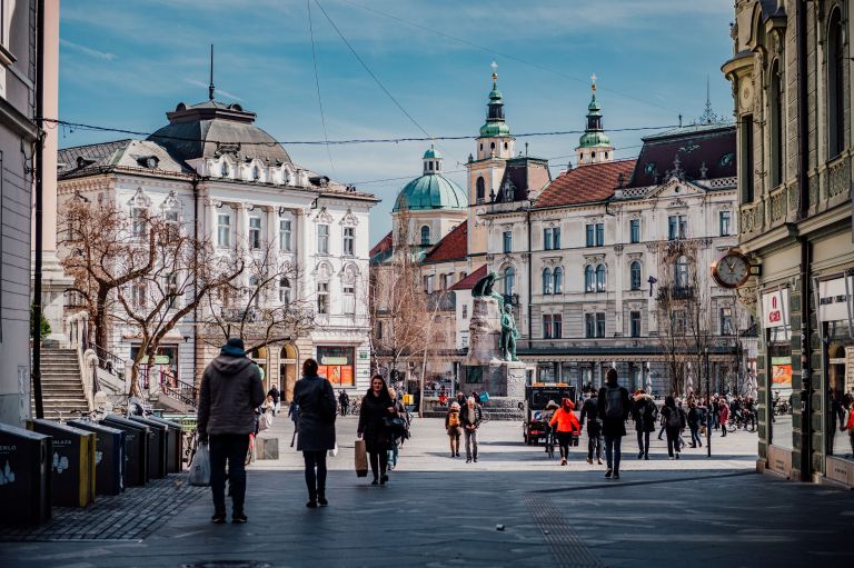 ljudje, ulica, ljubljana