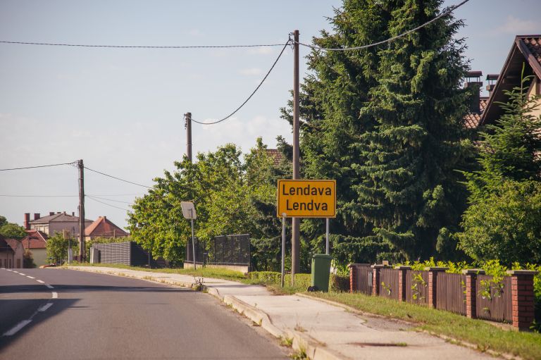 simbolična, lendava, ulica, mesto