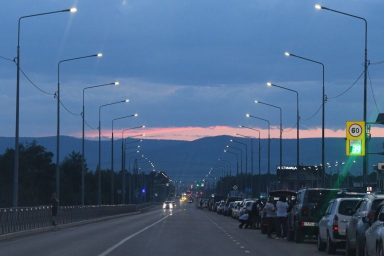 bencinska črpalka, kolona, rusija