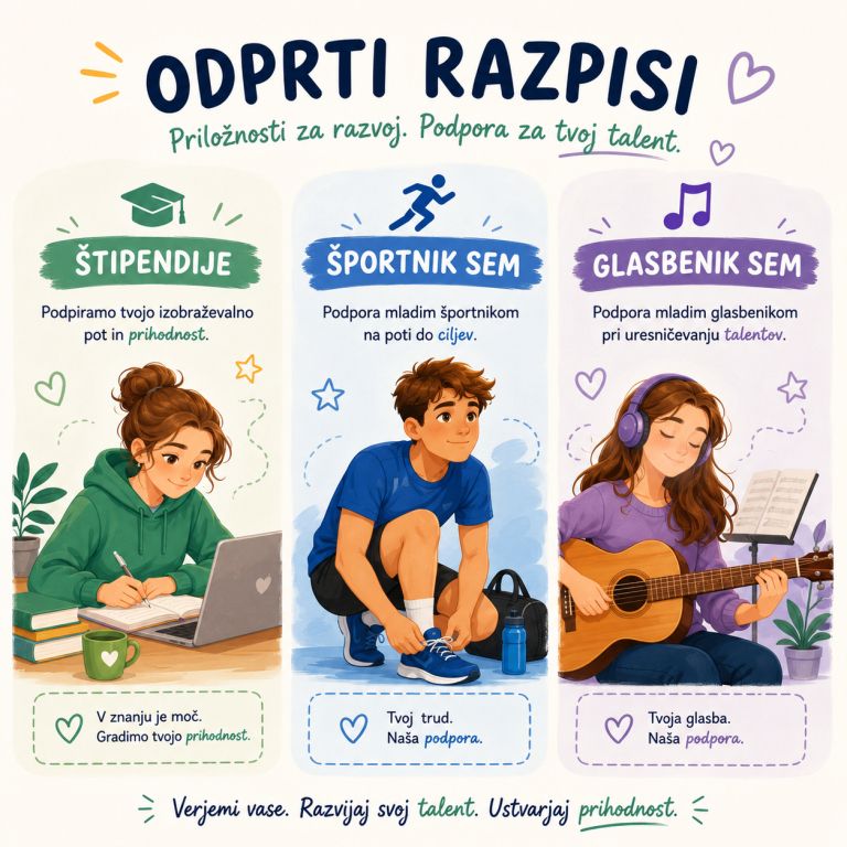 štipendije, razpisi, zveza prijateljev mladine