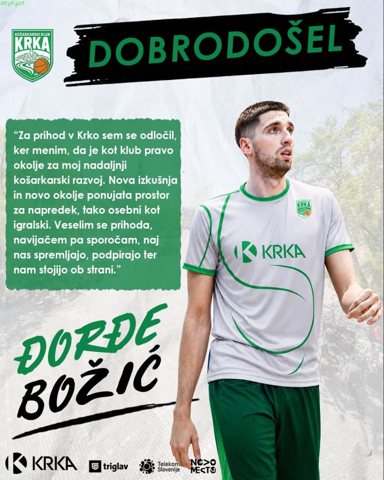 Djordje Bozic nova okrepitev Krke
