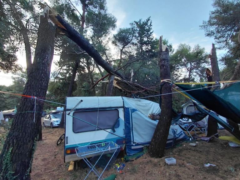 kamp-rapoca, nerezine, losinj, neurje