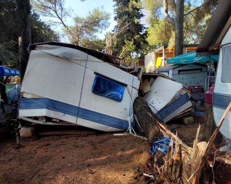 kamp-rapoca, nerezine, losinj, neurje