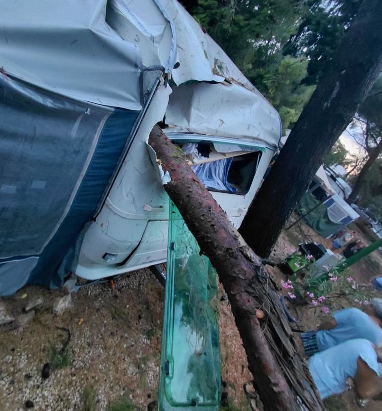 kamp-rapoca, nerezine, losinj, neurje