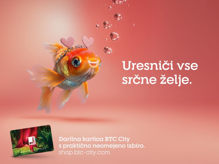 BTC darilna kartica, zlata ribica