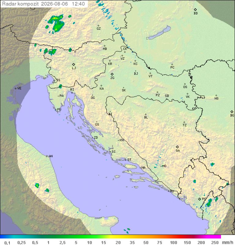 radarska slika padavin
