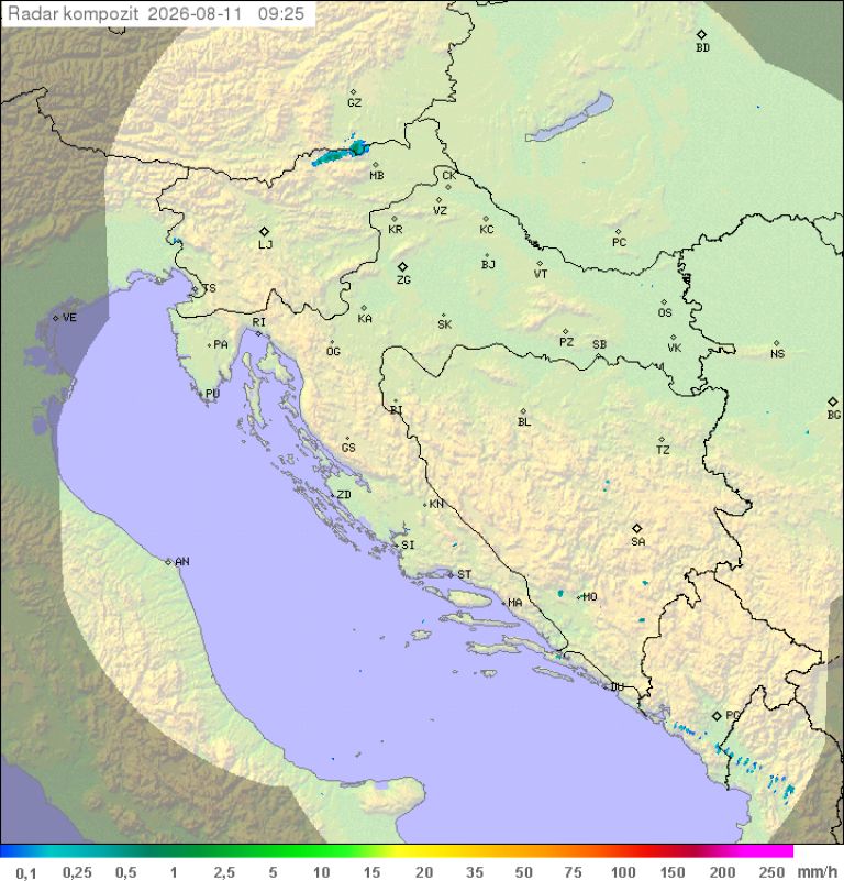 radarska slika padavin