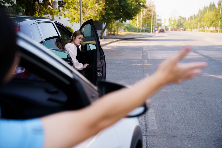prepir, avtomobil, voznik, road rage