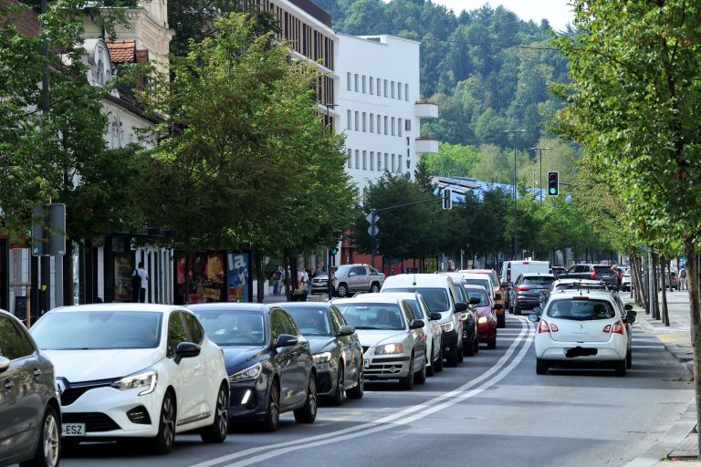 Ljubljana, promet, kaos, zastoji, gradbišče, kolone