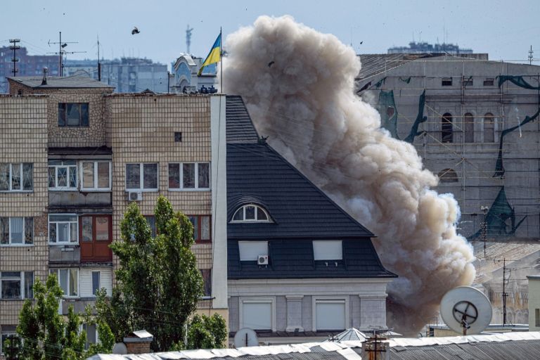dron, sedež ukrajinske obveščevalna službe.jpg