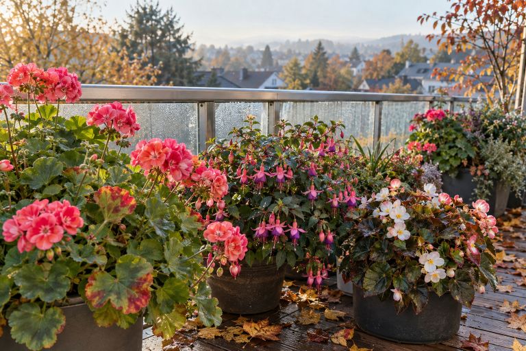 balkonsko-cvetje, balkon, nega-rastlin, pelargonije