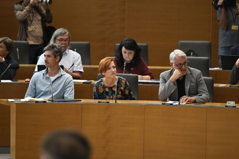 Luka Mesec, Asta Vrečko, Matjaž Han