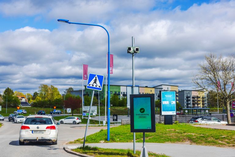 parkiranje, kamera, registrska-tablica